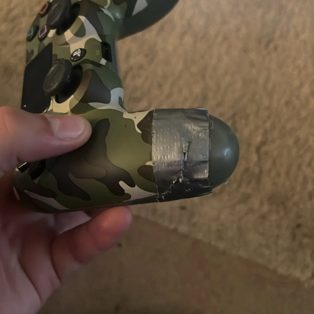 This is a PS4 in good condition it just is peeling a little bit on a cord